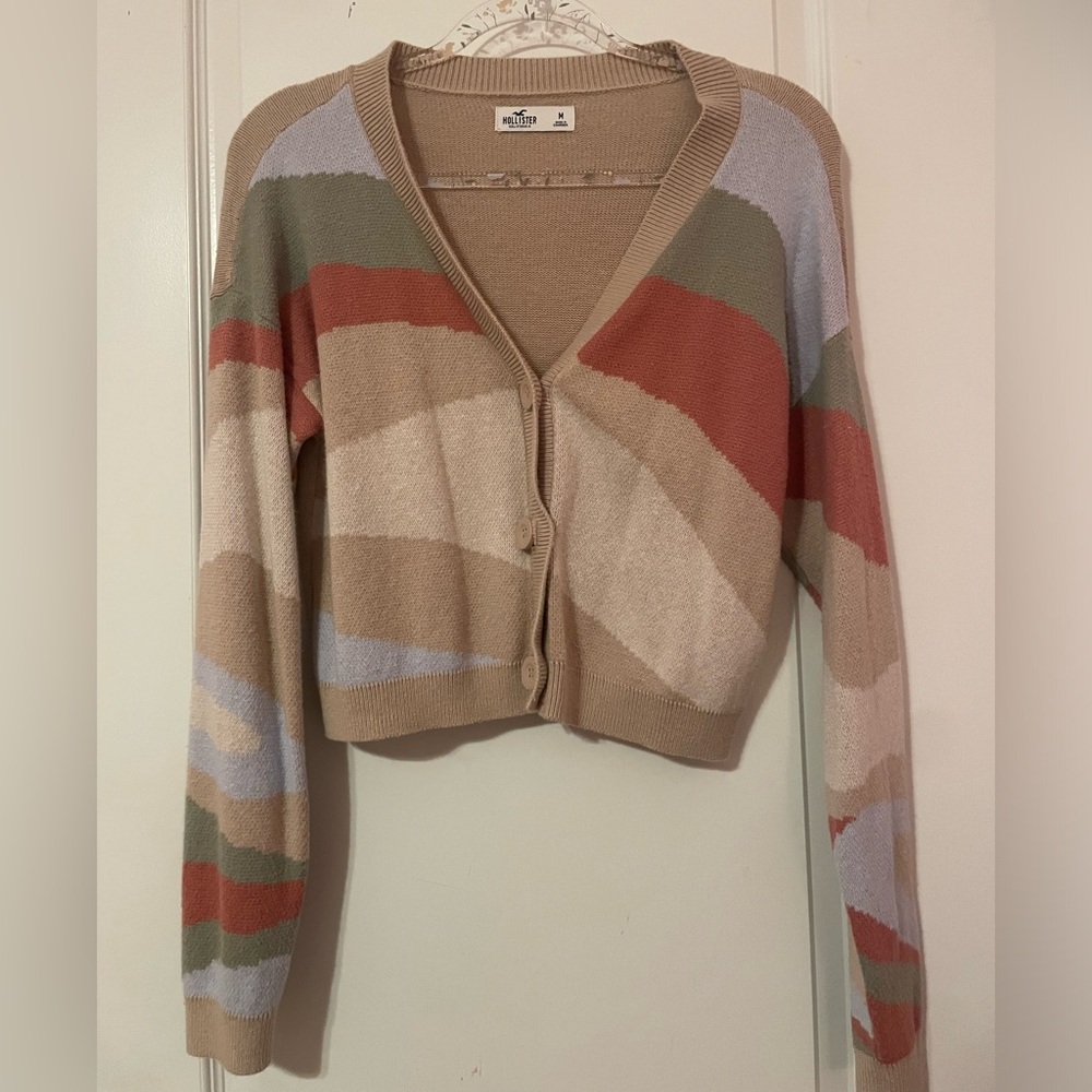 Tan Strip Pattern Sweater